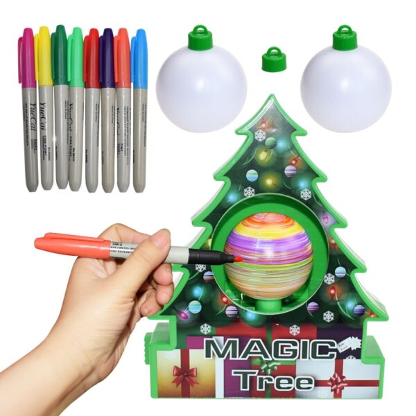 DIY Kids Drawing Toys Christmas Tree Decoration Balls Educational Craft Toy Set Home Decor Ornaments Egg 1