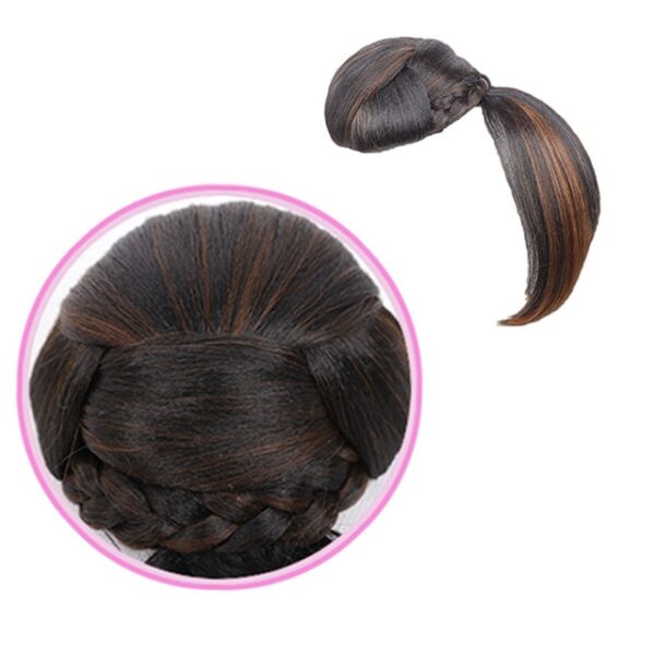 Fake Hair bangs Extension Clip in on Synthetic Hair Bun Chignon Hairpiece For Women Drawstring Ponytail 1.jpg 640x640 1