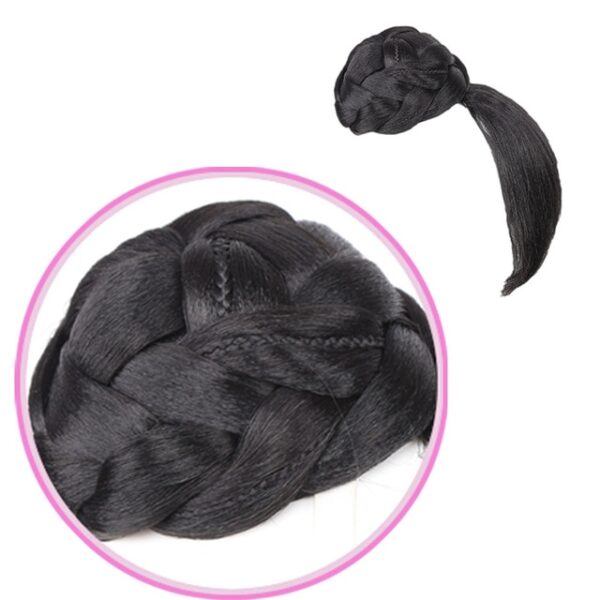 Fake Hair bangs Extension Clip in on Synthetic Hair Bun Chignon Hairpiece For Women Drawstring Ponytail 3.jpg 640x640 3