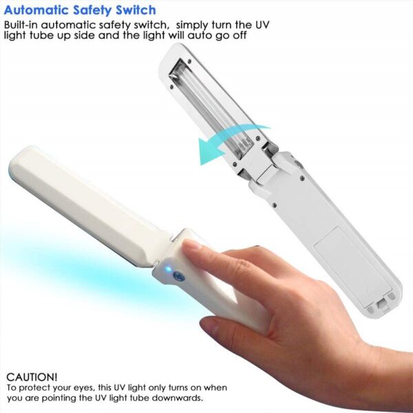 Handheld UV Sterilization Lamp Portable Disinfection Light Mini Sanitizer rechargeable alang sa Home Office Travel Kill Virus 2