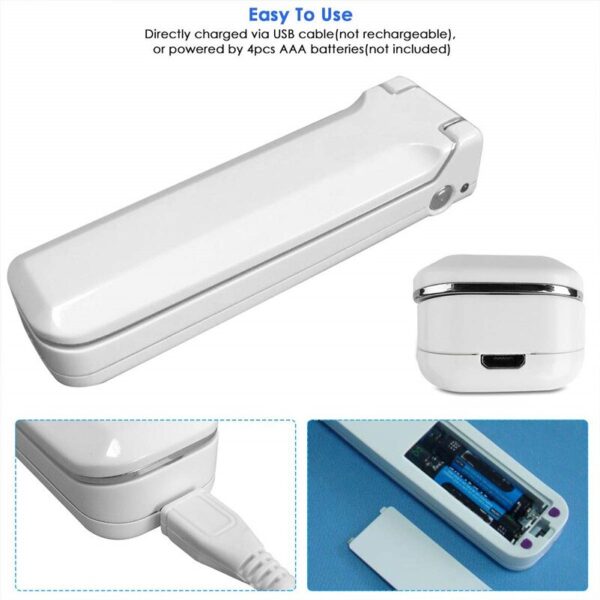 Handheld UV Sterilization Lamp Portable Disinfection Light Mini Sanitizer rechargeable alang sa Home Office Travel Kill Virus 4