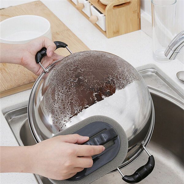 Magic eraser sponge cleaning sponge kitchen accessories Strong Decontamination Brush with handle kitchen bathroom accessories 2