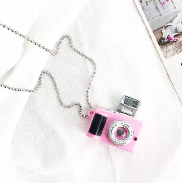 New Cool Flash Camera Pendant Stainless Steel Necklace Vintage Long Chain Punk Jewelry for Women Man 1
