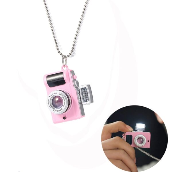 New Cool Flash Camera Pendant Stainless Steel Necklace Vintage Long Chain Punk Jewelry for Women Man 2