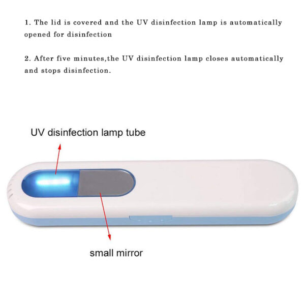 New UV Disinfection Toothbrush Box Toothbrush Head Sterilizer Portable Ultraviolet Disinfection Toothbrush Box 3