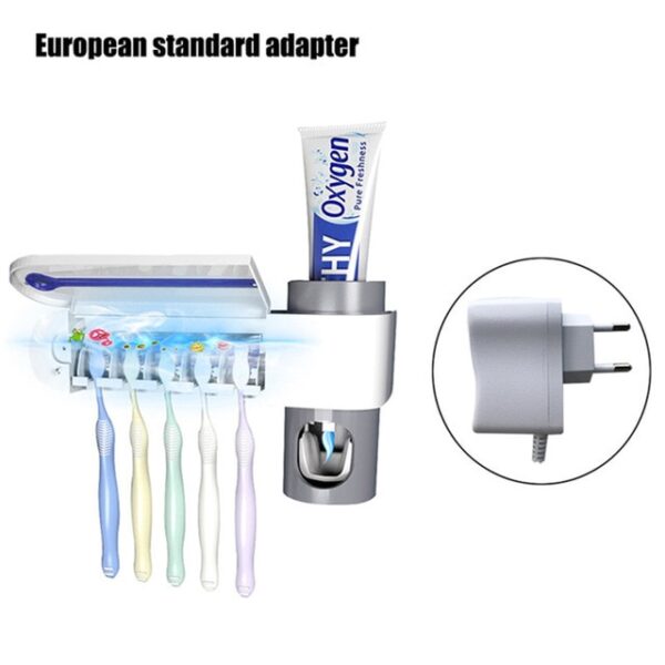 ONEUP Antibacteria Ultraviolet Toothbrush Holder Sterilizer Automatic Toothpaste Dispenser Squeezer Bathroom Accessories Set 1.jpg 640x640 1