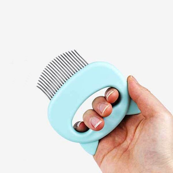 Pet Cat Grooming Massage Brush with Shell Shaped Handle Hair Remover Pet Grooming Massage Tool 2 5