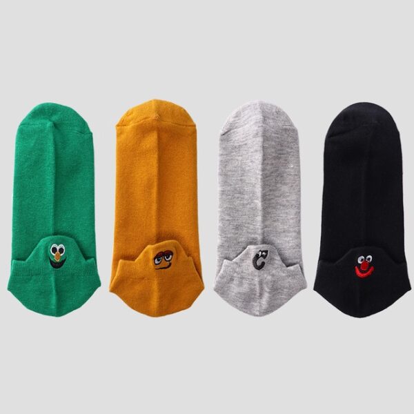 Size 35 42 Kawaii Women Socks Fashion Ankle Funny Socks Women Cotton Embroidered Expression Candy Color 5.jpg 640x640 5