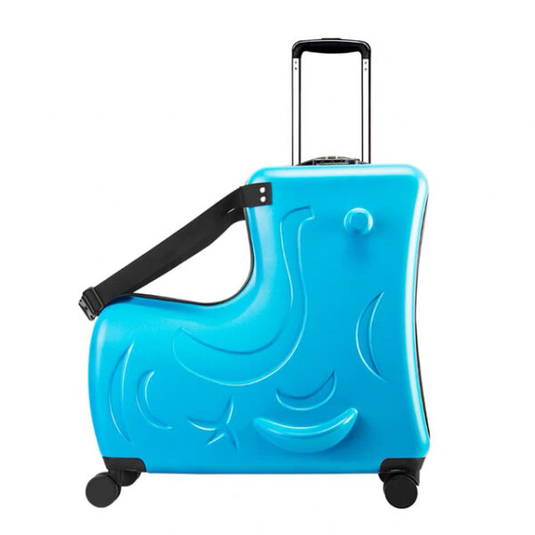 new Kids Riding Trojanl Luggage Hot Boys Girls Travel Trolley Alloy Children Sitting Rolling Luggage