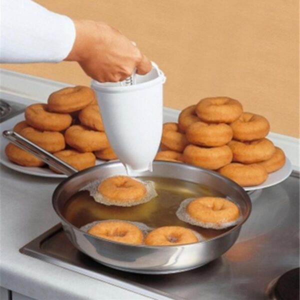 1PC Plastic Donut Maker Dispenser Doughnut Maker Artifact Fry Donut Mould Arabic Waffle Doughnut Cake Mould 4