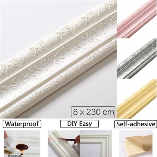 Self-Adhesive 3D Wall Edging Strip