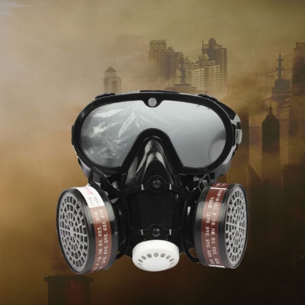 2 in 1 Industrial Dustproof Mask Protection Respirator Gas Mask Safety Chemical Face Masks Filter Breathable 5
