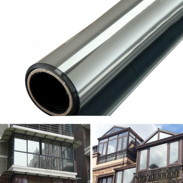 200 50CM Waterproof Window Film One Way Mirror Silver Insulation Stickers UV Rejection Privacy Windom Tint 1