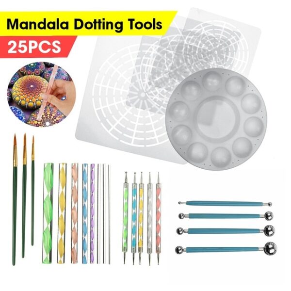 20PCS 25PCS 34PCS Dotting Rods Ball Stylus Pens Mandala Painting Dotting Tools Wood Rocks Art Craft 1.jpg 640x640 1