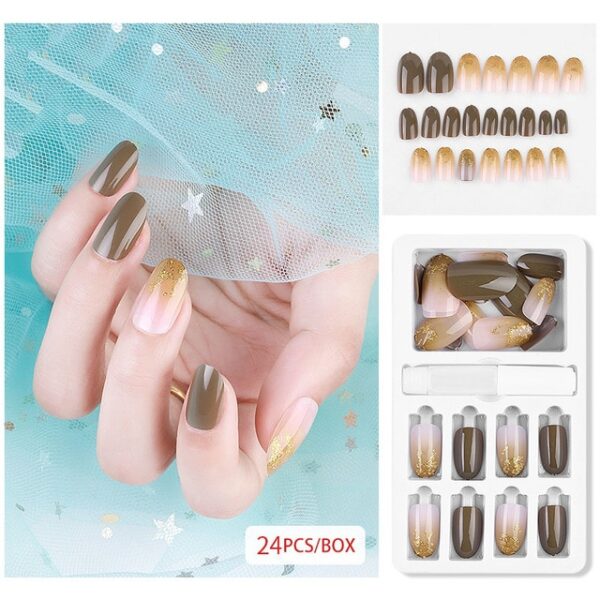 24Pcs Fake Nails Press On Nails With Glue Nail Tips False Nails Glue On Nails Artificial 11.jpg 640x640 11