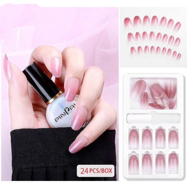 24Pcs Fake Nails On Nails On Glue Nail Tips False Nails Glue On Nails Artificial 2.jpg 640x640 2