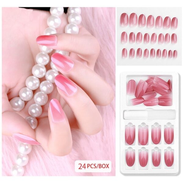 24Pcs Fake Nails Press On Nails With Glue Nail Tips False Nails Glue On Nails Artificial 6.jpg 640x640 6