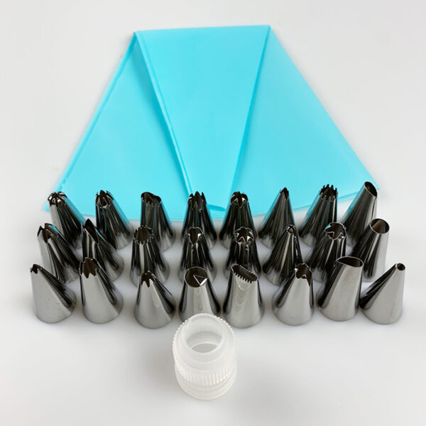 26 PCS Set Silicone Pastry Bag Tips Kitchen DIY Icing Piping Cream Reusable Pastry Bags 24 2