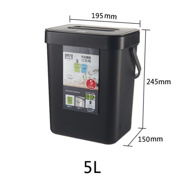 3 5L Waste Bin Kitchen Cabinet Door Hanging Trash Bin Trash Can Wall Mounted Bathroom Dustbin 6.jpg 640x640 6