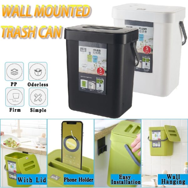 Wall-Mounted Trash Bin