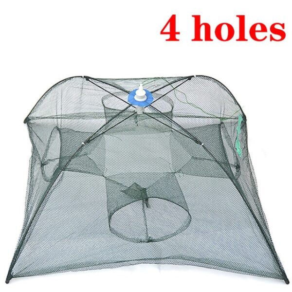 4 6 8 Hole Magic Chinese All Mesh For Fishing Net Trap Tackle Folding Gill