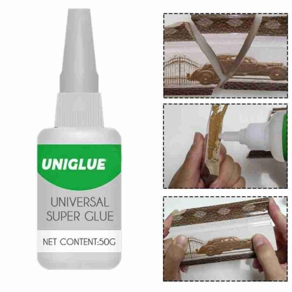 50ml Multifunció Uniglue Universal Super Glue Glass Glass Colling Joieria feta a mà Pedra Assecat ràpid ràpid Universal 5