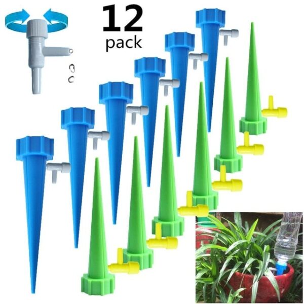 6 12 18PCS Self contained Auto Drip Irrigation Watering System Automatic Watering Spike for Plants