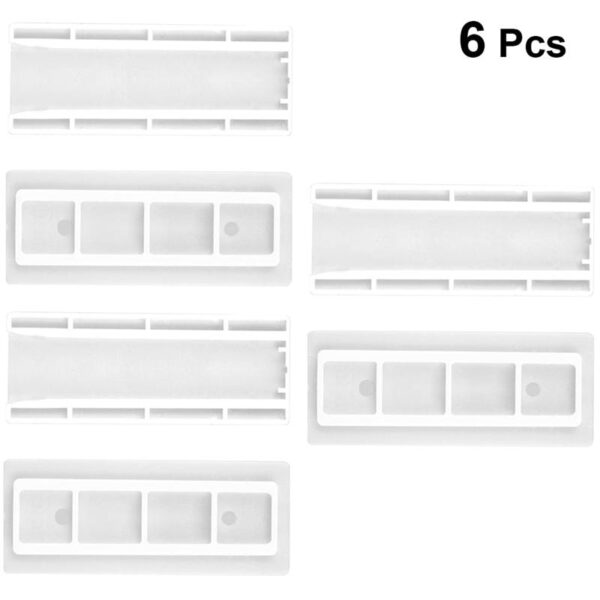 6Pcs Wal wedi'i osod ar y wal Cable Clytiau Panel Deiliaid Storio Traceless Punch Rack Bwrdd Clytiau Am Ddim Crog Soced 1