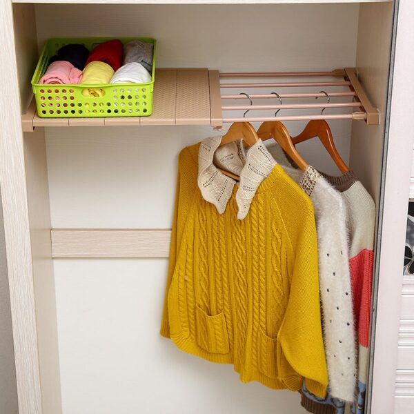 Adjustable Closet Organizer Storage Shelf Wall Mounted Kitchen Rack Space Saving Wardrobe Decorative Shelves Cabinet Holders 3