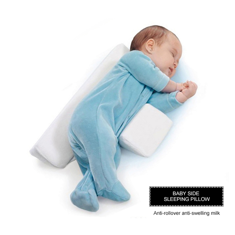 Baby Infant Newborn Anti Roll Pillow Sleep Positioner Prevent Flat Head Cushion 