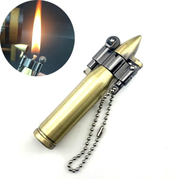 Bullet Oil Lighter Cotton Million Matches Key Chain Portable Metal Lighters for Men Survival Camping 1.jpg 640x640 1