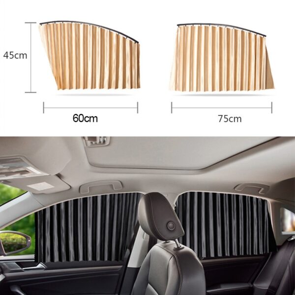 Car Side Window Sunshade Universal Car Curtain Anti UV Protection Magnetic Retractable Car Windshield Sun Shade 1