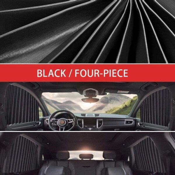 Car Side Window Sunshade Universal Car Curtain Anti UV Protection Magnetic Retractable Car Windshield Sun