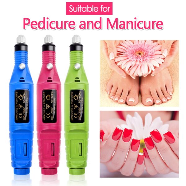 EU US plug 1 set of professional electric nail boring machine manicure machine nail file nail 2