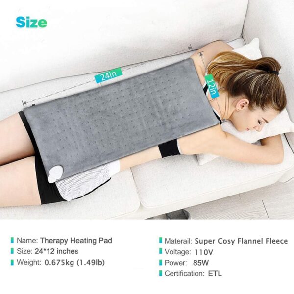 Extra Large 12 24 100 120V 85W Washable Electric Blanket Heating Pad 110V for Back Pain 4
