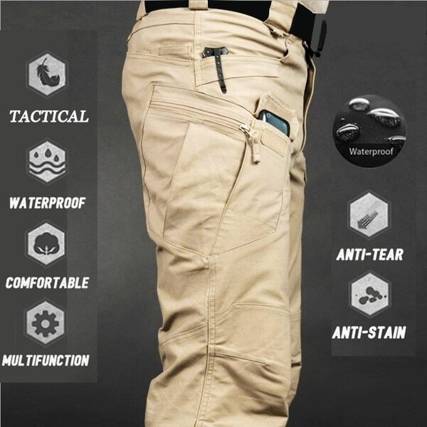 Fashion Multi Pockets Multifunction sweat Pants Men Tactical Cargo Pants Waterproof Militar Hiking Camping sa gawas nga Trousers