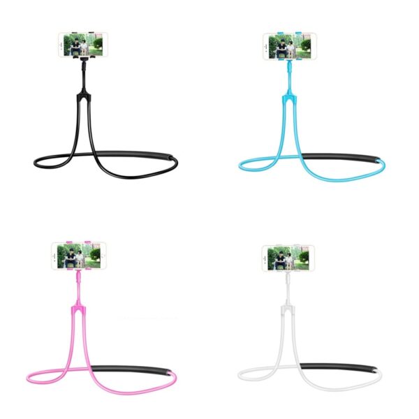 Flexible Mobile Phone Holder Hanging Neck Lazy Necklace Bracket Bed 360 Degree Phones Holder Stand For 3