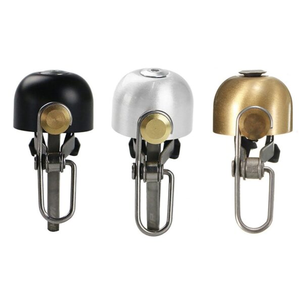 Handlebar Bicycle Bell Retro Cycle Push Bike Metal Bell Ring Loud Sound One Touch Cycling Bicycle 4