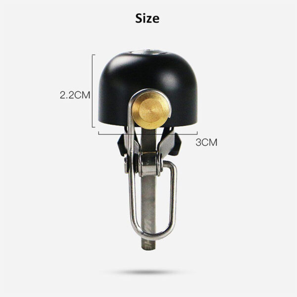 Handlebar Bicycle Bell Retro Cycle Push Bike Metal Bell Ring Loud Sound One Touch Cycling Bicycle 5