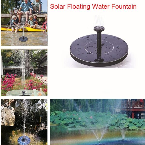Hobbylane Round Solar Fountain Floating Water Fountain Fontaine For Garden Decoration Solar Fontein Pool Pond Waterfall 1
