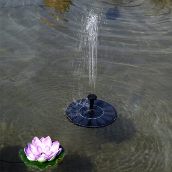 Hobbylane Round Solar Fountain Floating Water Fountain Fontaine For Garden Decoration Solar Fontein Pool Pond Waterfall 2