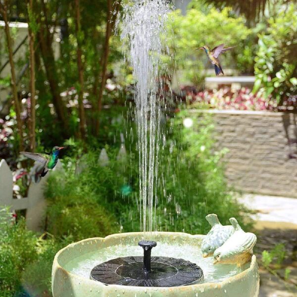 Hobbylane Round Solar Fountain Floating Water Fountain Fontaine For Garden Decoration Solar Fontein Pool Pond Waterfall 4