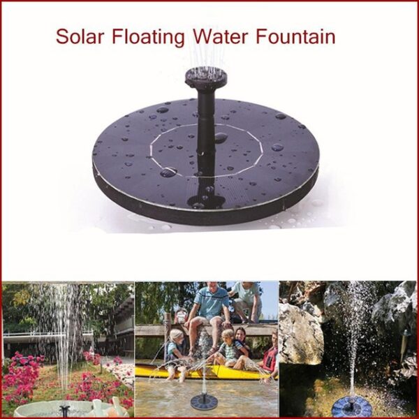 Hobbylane Round Solar Fountain Floating Water Fountain Fontaine For Garden Decoration Solar Fontein Pool Pond