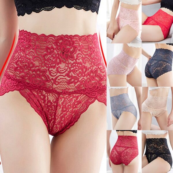 LOOZYKIT Dominarum parum pudici Transparens Underwear Breathable Woman Panties High Waist Cotton Trunks Lingerie Fashion Lace Cute 1