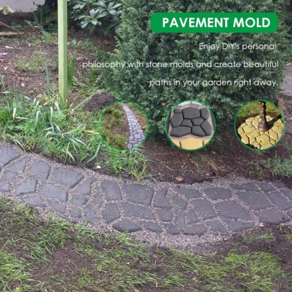 Manually Paving Cement Brick Concrete Molds DIY Plastic Path Maker Mold Garden Stone Road Mold Garden 3
