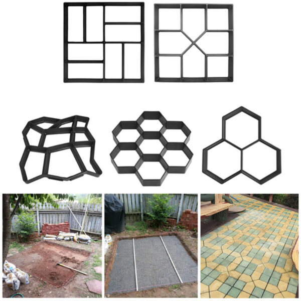 Manually Paving Cement Brick Concrete Molds DIY Plastic Path Maker Mold Garden Stone Road Mold Garden