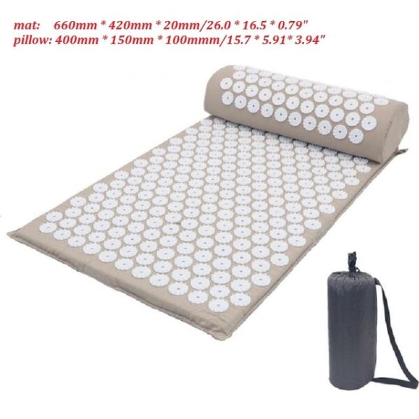 Massager Acupuncture Massage Yoga Mat Acupressure Faoiseamh Strus Ar Ais Péine Coirp Spike Mat Massage Yoga Mat 3.jpg 640x640 3