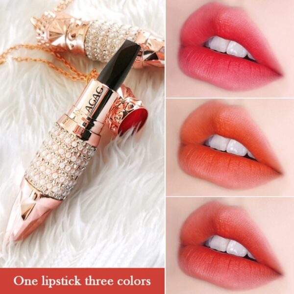 Matte Lipstick Fashion Style Ladies Birthday Gift Black Lipstick Color changing Lipstick Three color Lipstick Non 1