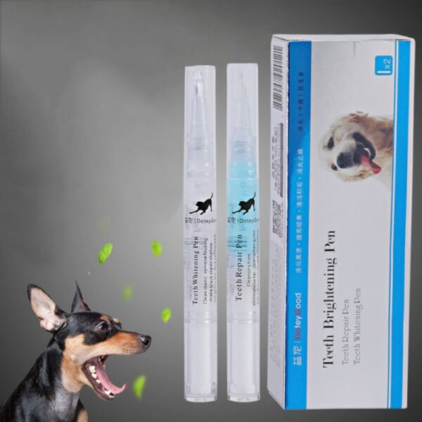 Pets Dog Teeth Cleaning Whitening Pen Teeth Cleaning Pen Dogs Cats Natural Plants Tartar Remover Tool 4