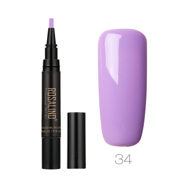 ROSALIND 5ml Nail Polish Pen Need Cured by UV LED Lamp Soak Off White Color for 34.jpg 640x640 34